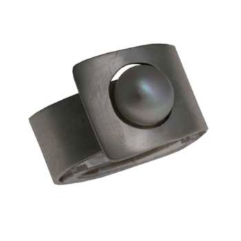 Ring, Silber mit Perle